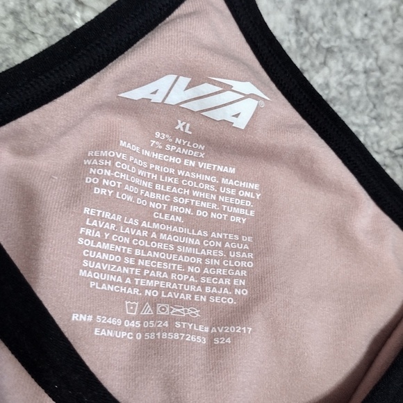 Avia Women's XL Beige Seamless Low Support Breathable Cami Sports Bra -Good Cond - Picture 4 of 5